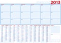 Planning calendar 2013 in english with copy-space