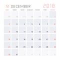 Calendar December 2018