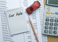 Planning Car fule expenses Royalty Free Stock Photo
