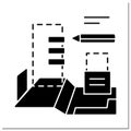 Planning city glyph icon