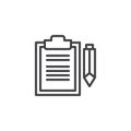 Planning Clipboard outline icon