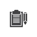 Planning Clipboard vector icon