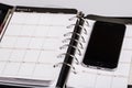 Planning concept - calendar, cellphone Royalty Free Stock Photo