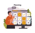 Planning concept. Flat vector illustration