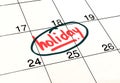 Planning holiday calendar