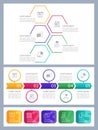 Planning infographic chart design template set