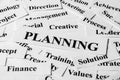 Planning And Other Related Words Royalty Free Stock Photo