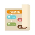 Planning paper icon, flat style