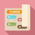 Planning paper icon, flat style