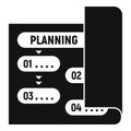 Planning paper icon, simple style