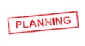 PLANNING red rectangular stamp Royalty Free Stock Photo
