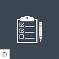 Planning related vector glyph icon. Royalty Free Stock Photo