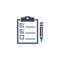 Planning related vector glyph icon. Royalty Free Stock Photo