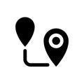 Planning route black glyph ui icon