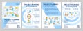 Planning and scheduling of project blue brochure template