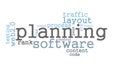 Planning software word cloud Royalty Free Stock Photo