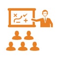 Planning, solution, strategy icon. Orange color vector design Royalty Free Stock Photo