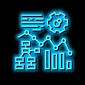 planning strategy erp neon glow icon illustration Royalty Free Stock Photo