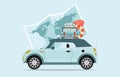 Planning summer vacations Travel by car. Royalty Free Stock Photo