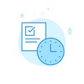 Planning, To Do List Flat Vector Icon, Symbol, Pictogram, Sign. Light Blue Monochrome Design. Editable Stroke Royalty Free Stock Photo