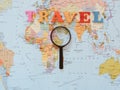 Planning a trip or adventure. dollars money background.Financial concept.Travel planning dreams.