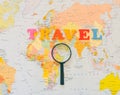 Planning a trip or adventure. dollars money background.Financial concept.Travel planning dreams.