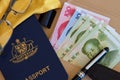 Planning for a trip to China from Australia with yuan remindi . Royalty Free Stock Photo