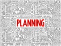 PLANNING word cloud collage Royalty Free Stock Photo
