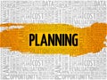 PLANNING word cloud collage Royalty Free Stock Photo