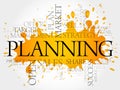 PLANNING word cloud collage Royalty Free Stock Photo