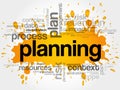 PLANNING word cloud collage Royalty Free Stock Photo