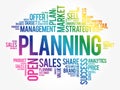 Planning word cloud collage Royalty Free Stock Photo