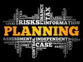 Planning word cloud collage Royalty Free Stock Photo