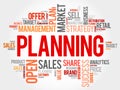 Planning word cloud collage Royalty Free Stock Photo