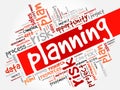 PLANNING word cloud collage Royalty Free Stock Photo