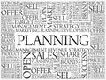 Planning word cloud collage Royalty Free Stock Photo