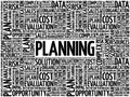 PLANNING word cloud collage Royalty Free Stock Photo