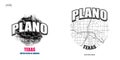 Plano, Texas, two logo artworks