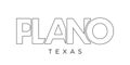 Plano, Texas, USA typography slogan design. America logo with graphic city lettering for print and web