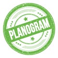 PLANOGRAM text on green round grungy stamp Royalty Free Stock Photo