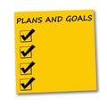 Plans and goals Royalty Free Stock Photo