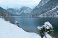 Plansee lake (Austria) winter view.