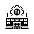 plant aluminium production line icon vector illustration