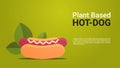 Plant based beyond meat hot dog healthy lifestyle vegetarian food concept horizontal copy space