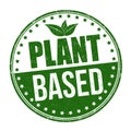 Plant based grunge rubber stamp