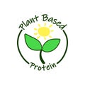 Plant based protein ingredient sticker icon