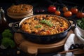 plant-based and vegan casserole, full of vegetables and legumes