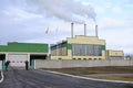 The plant, boiler-house using biofuel - wood chip. November 21, 2017. Slavutich, Ukraine