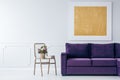 Gold and purple living room Royalty Free Stock Photo