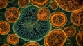 Plant cell eukaryotes background wallpaper for PowerPoint and presentations ai generated Royalty Free Stock Photo
